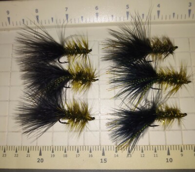 #6 (6 each) Steelhead Wooly Bugger Fly trout salmon steelhead fly 1/2 dozen 