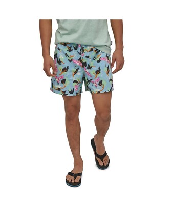 Patagonia 5” Baggies Shorts Spoonbills Big Sky Blue Mens XL Swim Core Surf  Wake
