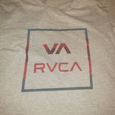 RVCA Official Adult Gray Standard Tee Shirt Mens Size Large Surf MMA Hawaii