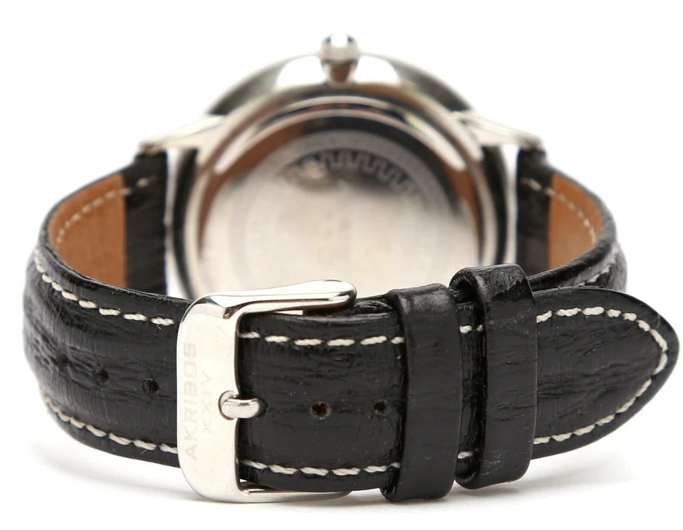 Akribos XXIV Mens Black Stainless Steel Watch F1179 - Image 3 of 4