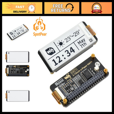 2.13'' E-Ink Display HAT for Raspberry Pi & Jetson Nano - Black & White SPI 250x1