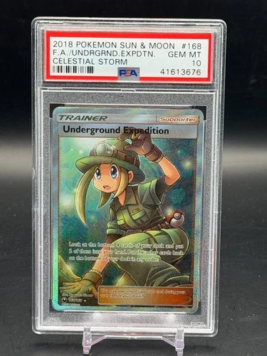 PSA 10 GEM MINT Underground Expedition Celestial Storm 2018 Pokemon 168/168