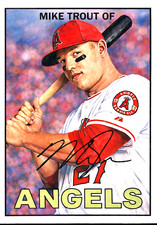 ART CARD: 2016 Heritage Styled MIKE TROUT:  Angels