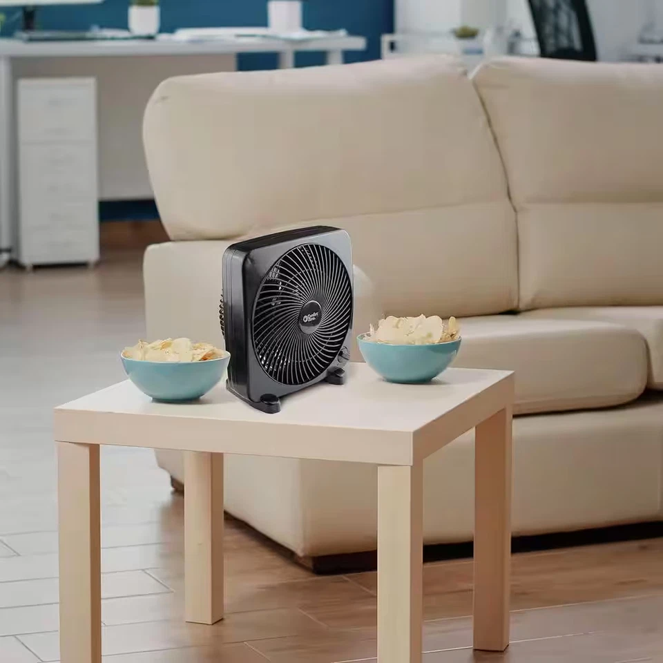 9 In. Black Box Fan with 3-Speed Front Control - Image 4 of 4