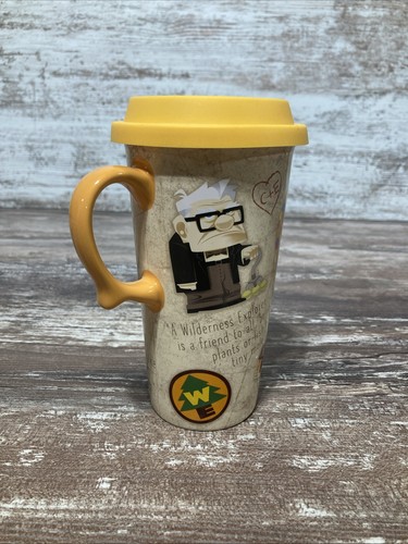 Disney Parks Pixar UP Mr. Frederickson/Carl/Dug/Kevin Ceramic Travel Mug w/ Lid - Picture 3 of 9