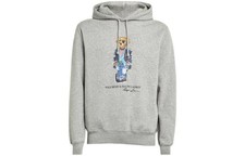 NWT Polo Ralph Lauren Pullover Polo Bear Preppy Bear Hoodie Hooded Sweatshirt