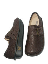 Alegria Womens Shoes Alli Brown Rose Size 9.5-10 EU 40Nurse Loafer New