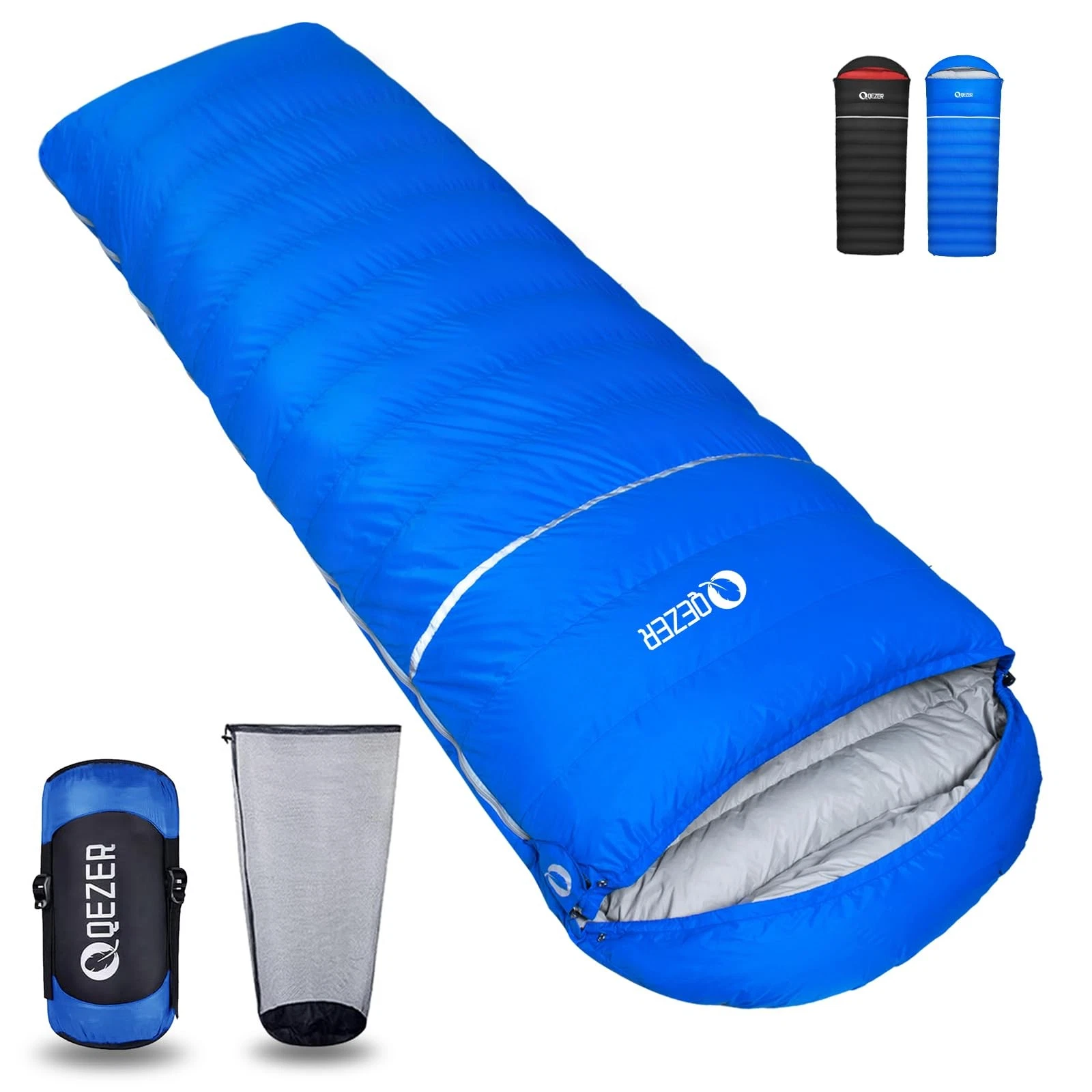Down Sleeping Bag for Adults 600 Fill Power Cold Weather Ultralight Sleeping ...