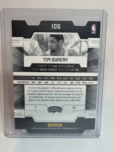 2009 Donruss Elite Aspirations Tim Duncan #’d 2/21 - Picture 6 of 10
