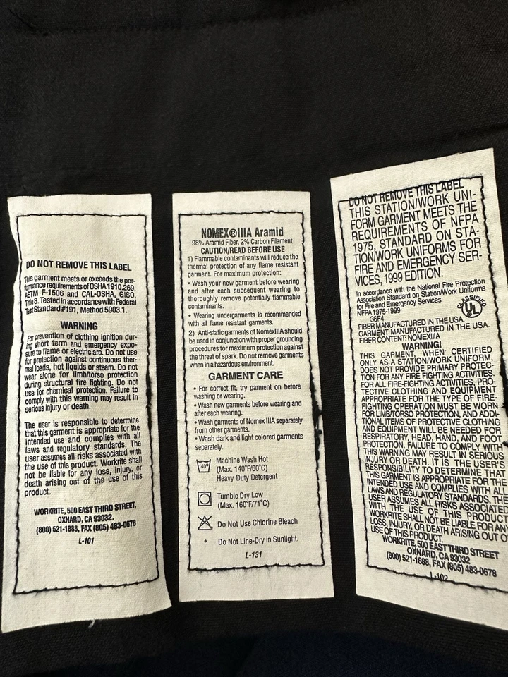 Workrite Men’s Benchmark The FR Gold Standard Station Pants Navy Size 35 - Image 3 of 4