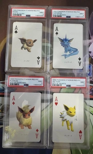 PSA 9 Sequential Eeveelution Poker Set Pokemon Card