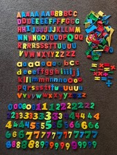 Huge Lot of Magnetic Letters Numbers Shapes 250 pcs upper/lower case fridge Mix