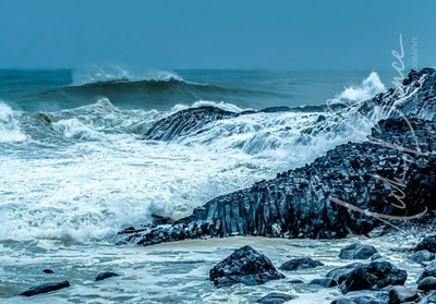 Wandbild ''Tropical Cyclone Danas'' Jeju Island, Südkorea A4 Druck