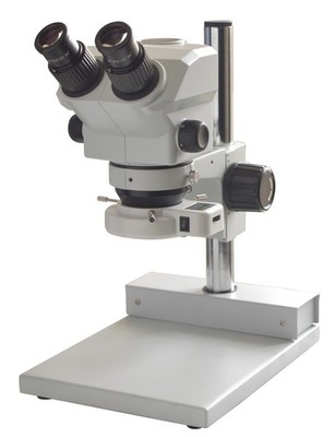 High Power Stereo Microscope 1:9 Zoom 7 120× + 115 mm WD & LED Ring Light