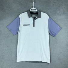 Nike Golf Tour Performance Dri-Fit Polo Shirt Large Gray Purple Mens 585820-047