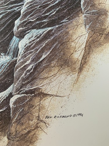 Ben Richmond High Atop Acadia Handed Signed of 700 Lithograph 17.5 x 23 Wolves - Picture 3 of 7