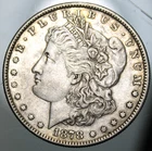 1878 7 TF Reverse of 79 Morgan Silver Dollar - AU !!