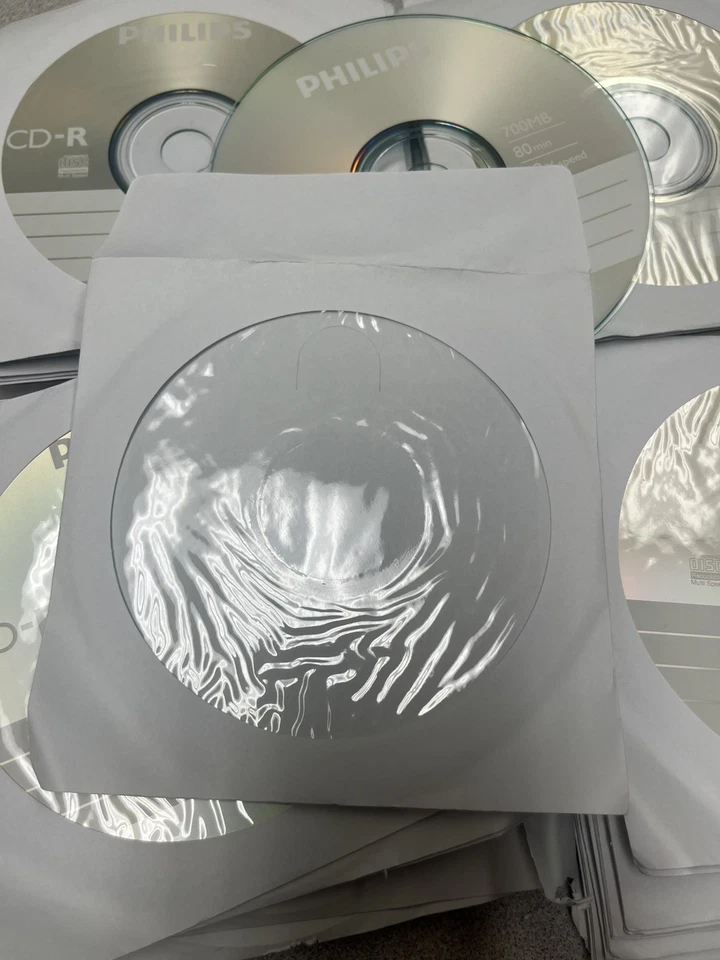 PHILIPS 85 pack CD-R CD 52X 700MB 80min Blank Disc in Sleeves NEW - Image 3 of 3