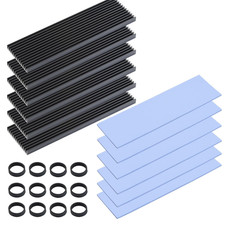 ELUTENG M.2 SSD Heatsink Copper 6Set, Silicone Pad 2280 Hard Drive Colling Fin w