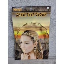 Spirit Halloween Metal Leaf Crown Gold Costume Headband Goddess Tiara Headpiece