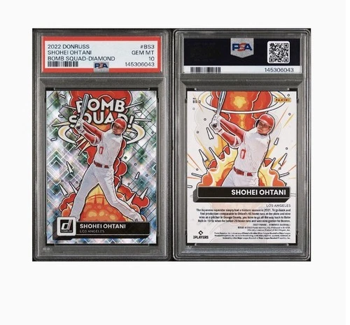 PSA 10 GEM MINT 2022 DONRUSS BOMB SQUAD DIAMOND SHOHEI OHTANI
