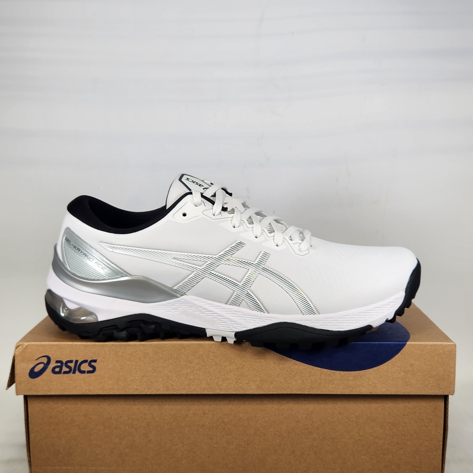 Size 9.5 - ASICS Gel-Kayano Ace 2 Golf - WATERPROOF - White / Black - Mens