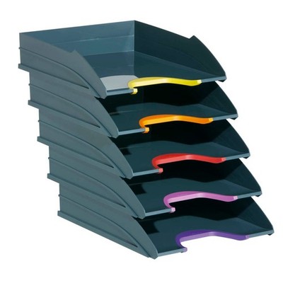 DURABLE Briefablagen VARICOLOR  dunkelgrau DIN A4, 5 St.