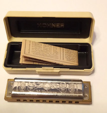 M. Hohner A440 Marine Band Harmonica Key of C No. 1896 w/Case Made In Germany