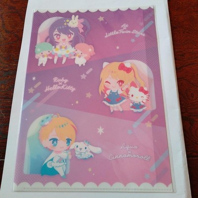 Oshi no Ko x Sanrio Characters Purple A4 Clear File