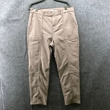 Old Navy Sky-Hi Straight Pant Women 12 Tan Stretch Extra High Rise Beige Chino