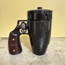 Pukomc Revolver Coffee Mug w/Lid Unique Ceramic Coffee Cup Comfortable Grip 16oz
