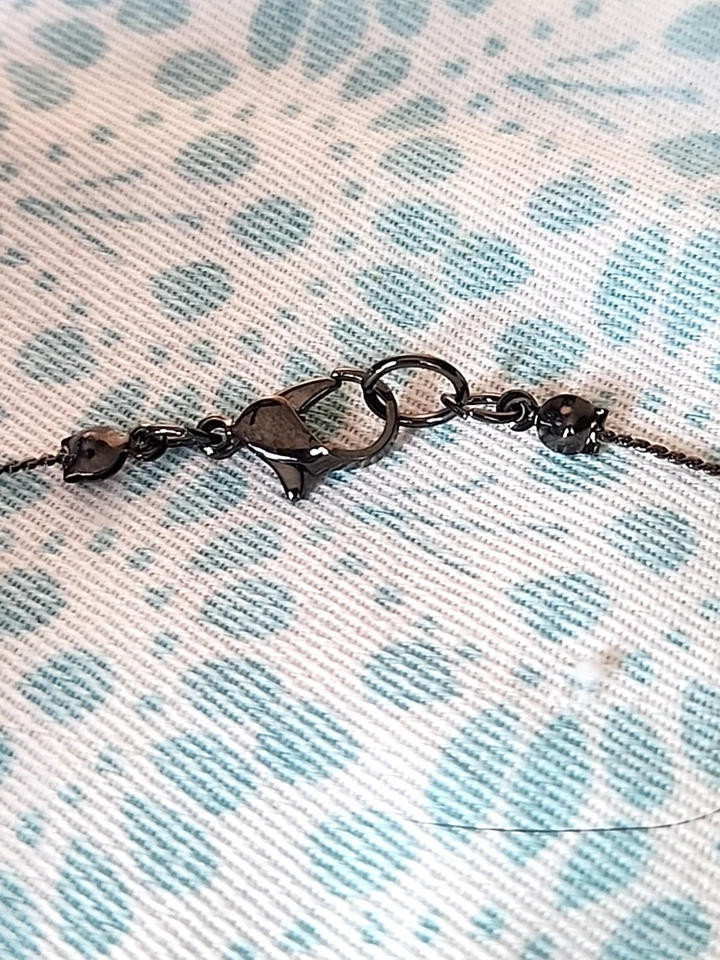 Chico's винтажное ожерелье фиолетовый и черный тон коренастый 36 дюймов - Изображение 2 из 4