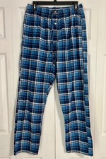 Polo Ralph Lauren Men s Medium Blue Plaid Pajama Pants Lounge Sleepwear Pockets
