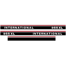 IHC Aufkleber international 955XL Logo Emblem Sticker Label lang