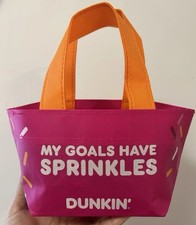 Dunkin Donuts Pink Donuts  2 Mini Bag RARE Collectible.