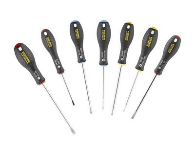 Stanley Tools - FatMax Screwdriver Set Phillips/Pozi/Flared/Parallel Set of  7
