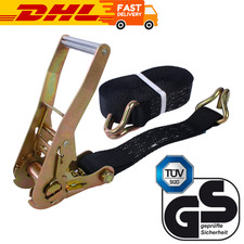 Spanngurte Zurrgurte mit Ratsche 5000 kg 6 m schwarz En 12195-2 TÜV/GS