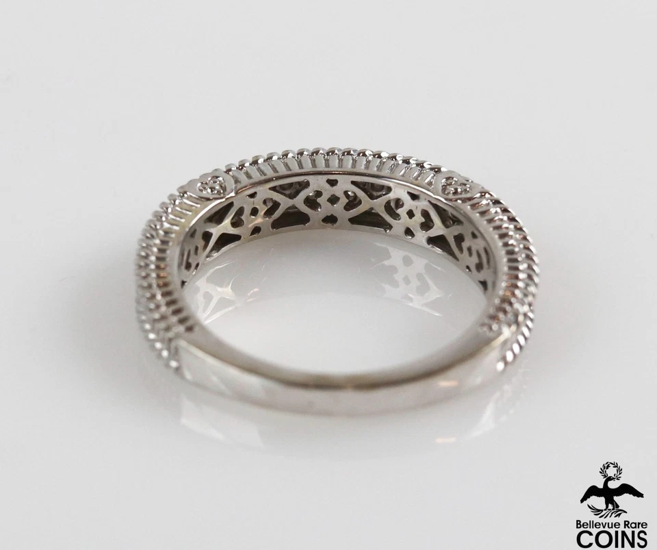 Judith Ripka Bridal 14k White Gold ~0.15 CTW Diamond Engagement Band Ring - Изображение 4 из 4