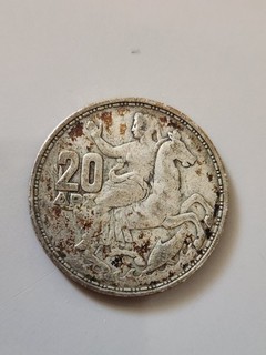 piece de monnaie argent 20 Drachmes 1960