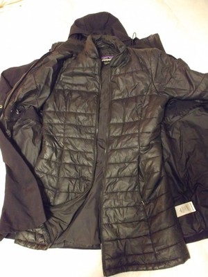 PATAGONIA Rugged Stormdrift Jacket Womens Medium Black 3-In-1