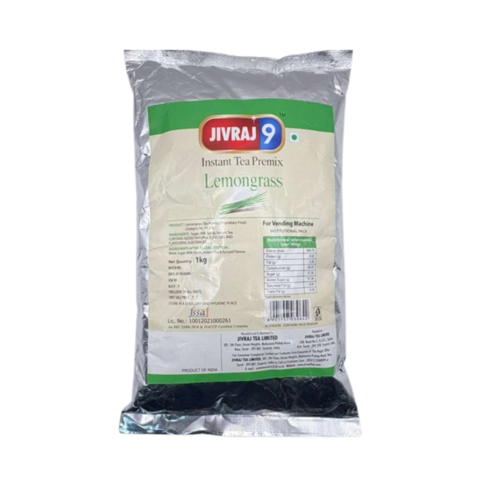 Jivraj 9 Instant Lemongrass Tea Premix 1kg Herbal Chai Powder