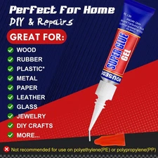 Super Glue Gel Clear Non-Drip, 12 X 3G All Purpose Strong Adhesive CA Glue Quick