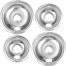 Drip Pan Kit,Universal Chrome Burner Bowls Replacement for Whirlpool... 