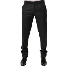 DOLCE & GABBANA Pants Black Wool Formal Dress Men Trouser IT50/W36/L RRP 2800usd