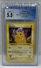 1999 POKEMON BASE SET SHADOWLESS RED CHEEKS #58/102 PIKACHU CGC 5.5