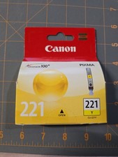 Canon Pixma CLI-221Y 221 Yellow Ink Cartridge New In Box Factory Sealed