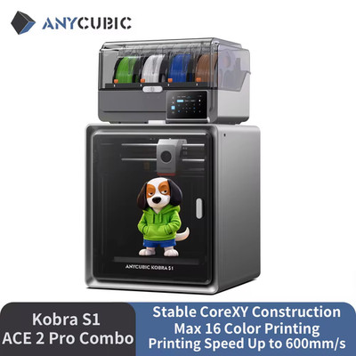ANYCUBIC Kobra S1 3D-Drucker mit ACE 2 PRO S1 Combo 320° Hotend Max 600mm/s