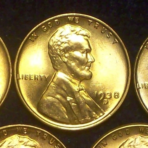 1938-D CHOICE BU - LINCOLN WHEAT CENT - SOLID CLEAN COIN - DETAILS - SEE PICS!!