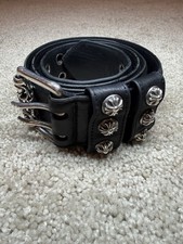 Chrome Hearts Double Pin Leather Roller belt