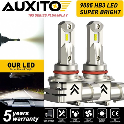 #ad #ad AUXITO 9005 HB3 LED Headlight High Beam Bulbs for Ford F 150 2015 2020 6000K 52W $36.99